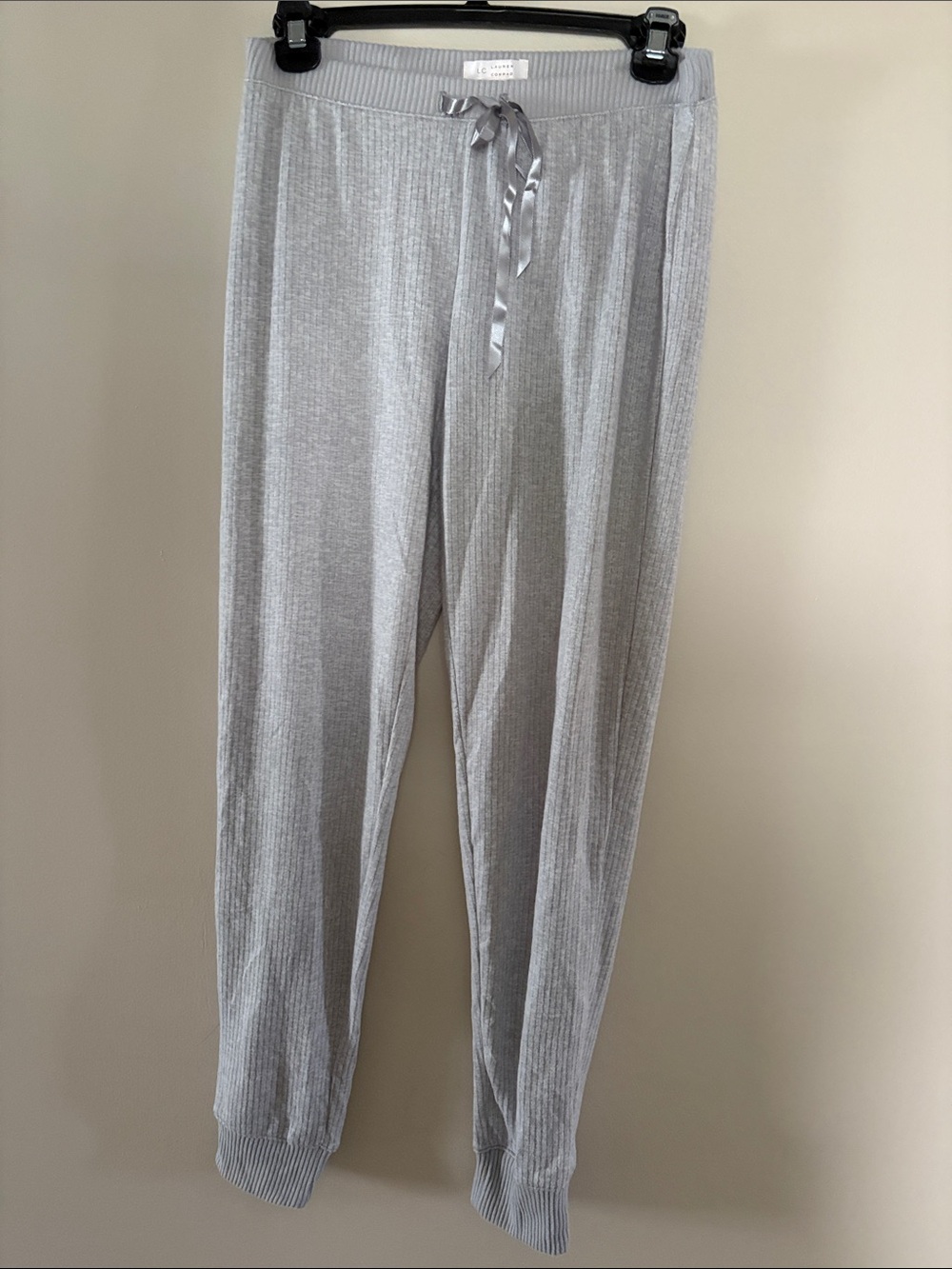 LC Lauren Conrad Light Gray Ribbed Lounge Pajama Set - Picture 5 of 6
